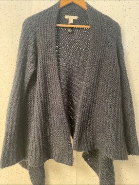 Forever 21 Blue Open-Front Knit Cardigan